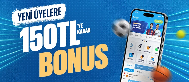 İLK KUPONUNDA GEÇERLİ 150 TL'YE KADAR BONUS